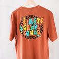 Back To School Groovy Teacher 1st First Grade Crew Squad Women's Comfort Colors T-Shirt Back Print Yam Back To School Groovy Teacher 1st First Grade Crew Squad Women's Comfort Colors T-Shirt Back Print Yam