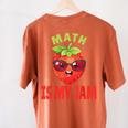 Back To School Math Is My Jam Math Teacher Women's Comfort Colors T-Shirt Back Print Yam
