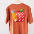 Back To School Pencil And Apple Teacher Student Women's Comfort Colors T-Shirt Back Print Yam Back To School Pencil And Apple Teacher Student Women's Comfort Colors T-Shirt Back Print Yam