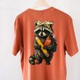 Back To School Raccoon Teachers Student Kids Women's Comfort Colors T-Shirt Back Print Yam
