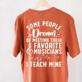 Best Music Teacher For Men Women Musician Band Piano Teacher Women's Comfort Colors T-Shirt Back Print Yam