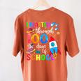 I Blasted Through 100 Days Of School 100th Day Teacher Kids Women's Comfort Colors T-Shirt Back Print Yam