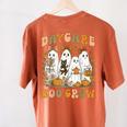 Boo Crew Daycare Teacher Matching Halloween Costume Ghost Women's Comfort Colors T-Shirt Back Print Yam Boo Crew Daycare Teacher Matching Halloween Costume Ghost Women's Comfort Colors T-Shirt Back Print Yam