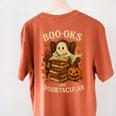 Books Are Spooktacular Ghost Book Reading Halloween Teachers Women's Comfort Colors T-Shirt Back Print Yam Books Are Spooktacular Ghost Book Reading Halloween Teachers Women's Comfort Colors T-Shirt Back Print Yam