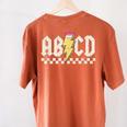Boys Girls Teachers ABCD Rock Graphic Back To School Class Women's Comfort Colors T-Shirt Back Print Yam Boys Girls Teachers ABCD Rock Graphic Back To School Class Women's Comfort Colors T-Shirt Back Print Yam