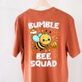 Bumble Bee Squad Honey Bumblebee Teacher Team Group Women's Comfort Colors T-Shirt Back Print Yam