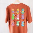 Bunny Reading Books Easter Day Librarian Teacher Book Women's Comfort Colors T-Shirt Back Print Yam Bunny Reading Books Easter Day Librarian Teacher Book Women's Comfort Colors T-Shirt Back Print Yam