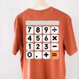 Calculator Easy Halloween Costume For Math Teacher Women's Comfort Colors T-Shirt Back Print Yam Calculator Easy Halloween Costume For Math Teacher Women's Comfort Colors T-Shirt Back Print Yam
