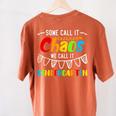 Some Call It Chaos We Call It Kindergarten Teacher Women's Comfort Colors T-Shirt Back Print Yam Some Call It Chaos We Call It Kindergarten Teacher Women's Comfort Colors T-Shirt Back Print Yam