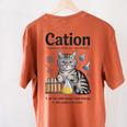 Cation Shirt Cat Science Chemistry Teacher Chemist Pun Women's Comfort Colors T-Shirt Back Print Yam