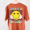 Choose To Include Special Education Teacher Autism Awareness Women's Comfort Colors T-Shirt Back Print Yam Choose To Include Special Education Teacher Autism Awareness Women's Comfort Colors T-Shirt Back Print Yam