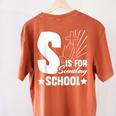 Christian Teacher S Is For Sunday School Essentials Women's Comfort Colors T-Shirt Back Print Yam