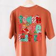 Christmas Coquette Bow Teacher Teach Love Inspire Women's Comfort Colors T-Shirt Back Print Yam