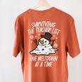 Christmas Surviving Teacher Life Meltdown Xmas Women Men Women's Comfort Colors T-Shirt Back Print Yam