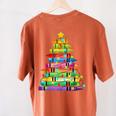 Christmas Tree Made Of Crayons School Teacher Life Student Women's Comfort Colors T-Shirt Back Print Yam Christmas Tree Made Of Crayons School Teacher Life Student Women's Comfort Colors T-Shirt Back Print Yam