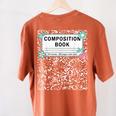 Composition Book Notebook Teachers Matching Group Halloween Women's Comfort Colors T-Shirt Back Print Yam Composition Book Notebook Teachers Matching Group Halloween Women's Comfort Colors T-Shirt Back Print Yam