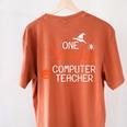 Computer Teacher Halloween Spooky Men Women Kids Women's Comfort Colors T-Shirt Back Print Yam Computer Teacher Halloween Spooky Men Women Kids Women's Comfort Colors T-Shirt Back Print Yam