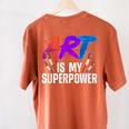 Cool Art For Men Women Art Teacher Artist Painter Superpower Women's Comfort Colors T-Shirt Back Print Yam