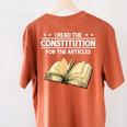 Cool History Teacher Read The Constitution For The Articles Women's Comfort Colors T-Shirt Back Print Yam
