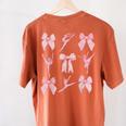 Coquette Bow Ballet Dance Teacher Coquette Women Dancing Women's Comfort Colors T-Shirt Back Print Yam