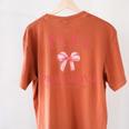 Coquette Bow Paraprofessional School Para Squad Teacher Aide Women's Comfort Colors T-Shirt Back Print Yam