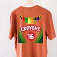 Crayon Box Fun Teacher Student Crayon Squad Halloween 2023 Women's Comfort Colors T-Shirt Back Print Yam Crayon Box Fun Teacher Student Crayon Squad Halloween 2023 Women's Comfort Colors T-Shirt Back Print Yam