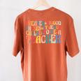 Created By God Chosen By Jesus Called To Be a Teacher Women's Comfort Colors T-Shirt Back Print Yam