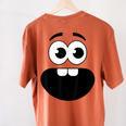 Creepy Carrots Face Teacher Halloween Costume Matching Women's Comfort Colors T-Shirt Back Print Yam Creepy Carrots Face Teacher Halloween Costume Matching Women's Comfort Colors T-Shirt Back Print Yam