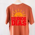 Cute Bilingual Spanish Teacher Buenos Dias Sunshine Women's Comfort Colors T-Shirt Back Print Yam Cute Bilingual Spanish Teacher Buenos Dias Sunshine Women's Comfort Colors T-Shirt Back Print Yam