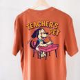 Cute Elementary School Student Dog Teacher's Pet Women's Comfort Colors T-Shirt Back Print Yam Cute Elementary School Student Dog Teacher's Pet Women's Comfort Colors T-Shirt Back Print Yam