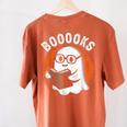 Cute Ghost Book Reading Books Lover Retro Halloween Teacher Women's Comfort Colors T-Shirt Back Print Yam Cute Ghost Book Reading Books Lover Retro Halloween Teacher Women's Comfort Colors T-Shirt Back Print Yam