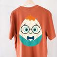 Cute Good Egg Teacher Halloween Costume Food Group Women's Comfort Colors T-Shirt Back Print Yam