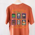 Cute Halloween Teacher Women's Comfort Colors T-Shirt Back Print Yam Cute Halloween Teacher Women's Comfort Colors T-Shirt Back Print Yam