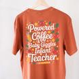 Daycare Provider Infant Teacher Quotes Toddler Teaching Women's Comfort Colors T-Shirt Back Print Yam