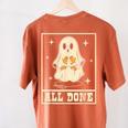 All Done Sign Language Ghost Speech Pathology Teacher Women's Comfort Colors T-Shirt Back Print Yam