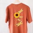 Dragonfly Sunflower Teacher Growth Mindset Choose To Shine Women's Comfort Colors T-Shirt Back Print Yam
