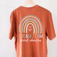 Dream Team Special Education Teacher ED SPED Squad Rainbow Women's Comfort Colors T-Shirt Back Print Yam