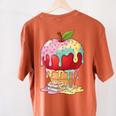 Dripping Apple Ice Cream Cone Cute Teacher Appreciation Women's Comfort Colors T-Shirt Back Print Yam Dripping Apple Ice Cream Cone Cute Teacher Appreciation Women's Comfort Colors T-Shirt Back Print Yam