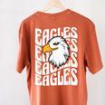 Eagles School Sports Fan Team Spirit Teacher Parent Student Women's Comfort Colors T-Shirt Back Print Yam