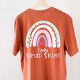 Early Headstart Cute Retro Rainbow Teachers Women's Comfort Colors T-Shirt Back Print Yam