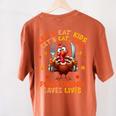 Eat Kids Punctuation Saves Lives Thanksgiving Turkey Teacher Women's Comfort Colors T-Shirt Back Print Yam Eat Kids Punctuation Saves Lives Thanksgiving Turkey Teacher Women's Comfort Colors T-Shirt Back Print Yam