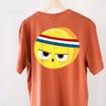 The Eggcellent Athlete Good Egg Teacher Halloween Food Group Women's Comfort Colors T-Shirt Back Print Yam