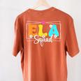 ELA Squad Teacher Back To School English Language Arts Women's Comfort Colors T-Shirt Back Print Yam ELA Squad Teacher Back To School English Language Arts Women's Comfort Colors T-Shirt Back Print Yam