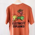 Electricity Explained Physics Nerd I Teacher School Women's Comfort Colors T-Shirt Back Print Yam Electricity Explained Physics Nerd I Teacher School Women's Comfort Colors T-Shirt Back Print Yam