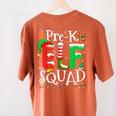Elf Squad Pre-k Teacher Christmas Child Xmas Women's Comfort Colors T-Shirt Back Print Yam Elf Squad Pre-k Teacher Christmas Child Xmas Women's Comfort Colors T-Shirt Back Print Yam