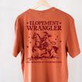 Elopement Wrangler Teacher ABA Behavior Support Cowboy Women's Comfort Colors T-Shirt Back Print Yam