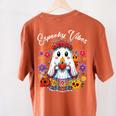 Espooky Vibes Maestra Halloween Spanish Mexican Teacher Women's Comfort Colors T-Shirt Back Print Yam Espooky Vibes Maestra Halloween Spanish Mexican Teacher Women's Comfort Colors T-Shirt Back Print Yam
