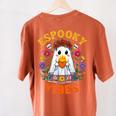 Espooky Vibes Spanish Mexican Halloween Ghost Teachers Women's Comfort Colors T-Shirt Back Print Yam Espooky Vibes Spanish Mexican Halloween Ghost Teachers Women's Comfort Colors T-Shirt Back Print Yam