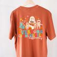Everyone Communicates Differently Halloween SLP Sped Teacher Women's Comfort Colors T-Shirt Back Print Yam