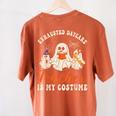 Exhausted Daycare Teacher Is My Costume Halloween Ghost Fun For Men Women Women's Comfort Colors T-Shirt Back Print Yam Exhausted Daycare Teacher Is My Costume Halloween Ghost Fun For Men Women Women's Comfort Colors T-Shirt Back Print Yam